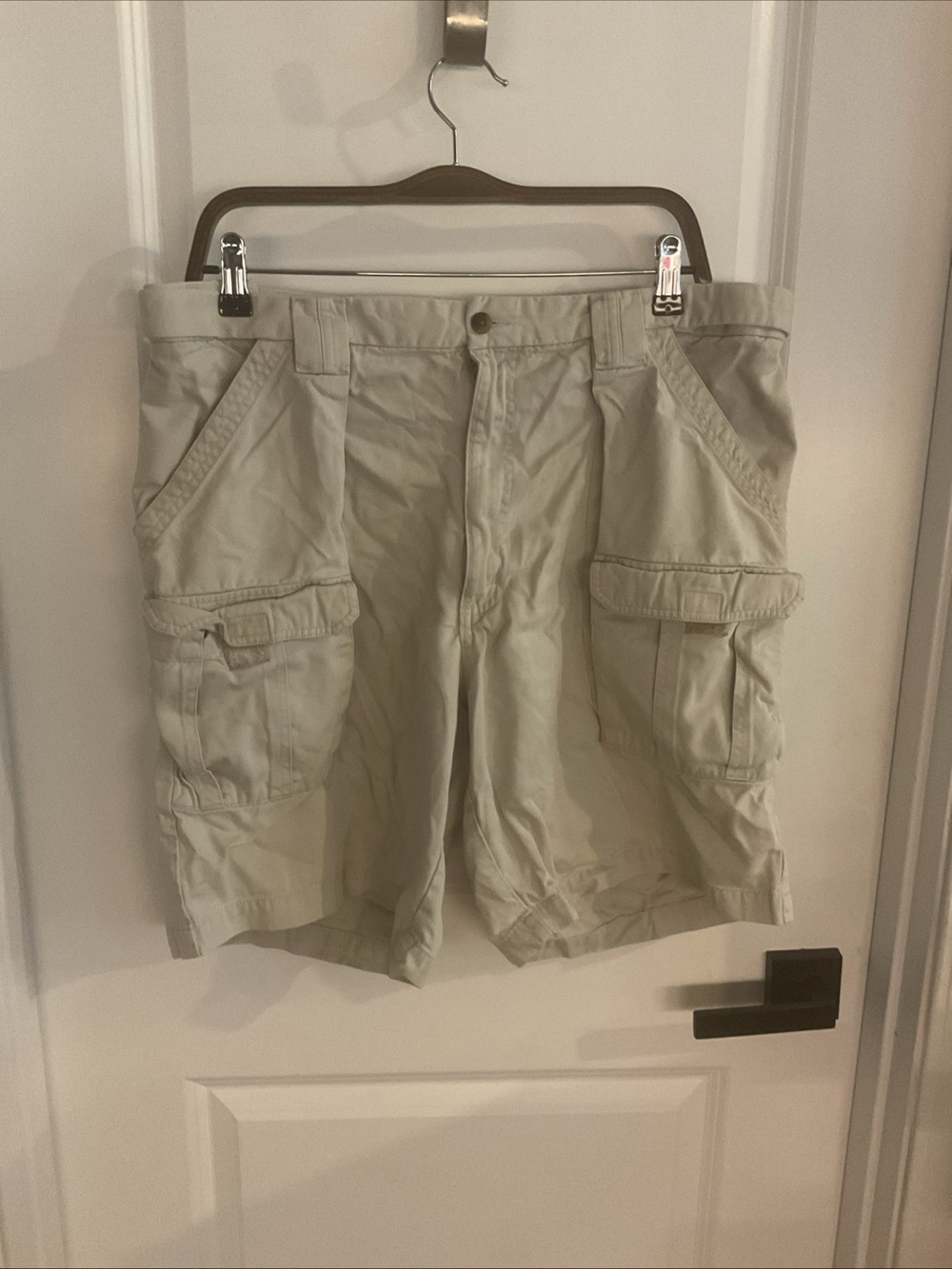 Haggar - Men's Cargo Shorts in Light Beige - Size 36